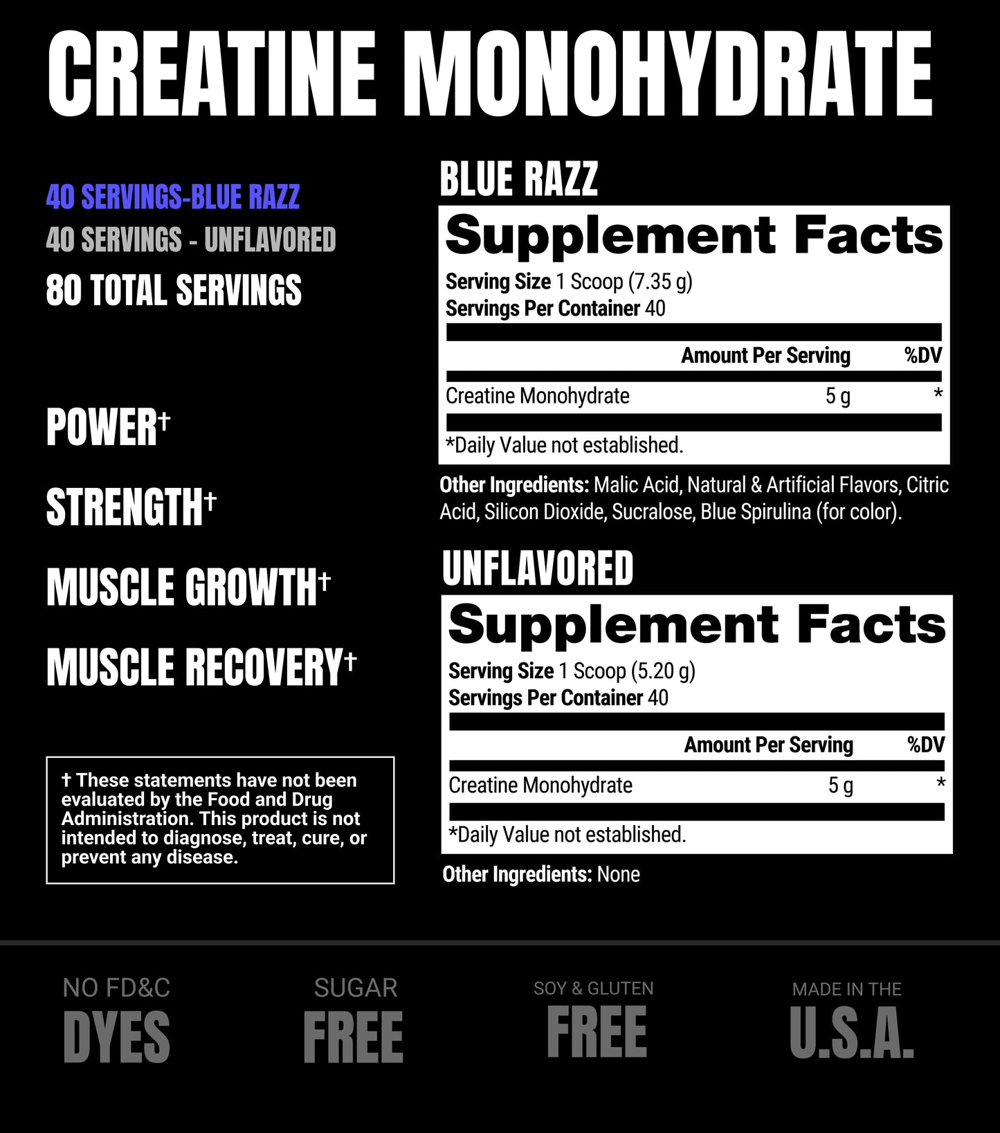Creatine Monohydrate Dual Tub