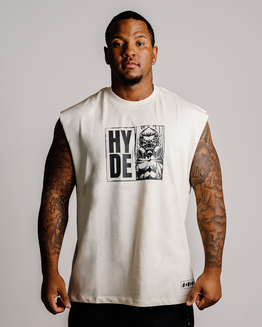 HYDE Oversized Sleeveless Tee - Beige