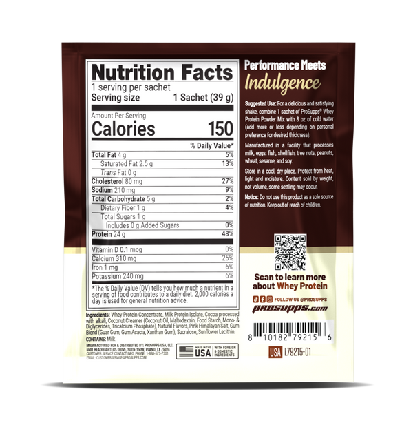 ProSupps Whey Protein Featuring Premium Ghirardelli Cocoa 1 Serve