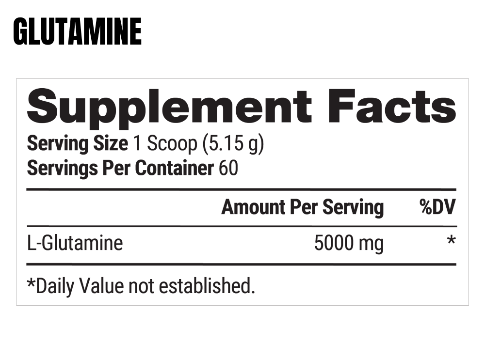 Glutamine Supplement Facts