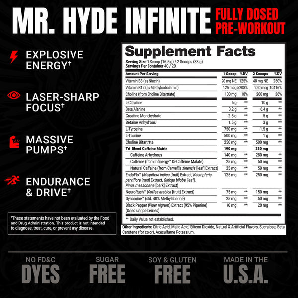 Pro Series Mr. HYDE Infinite Fully Dosed Pre-Workout