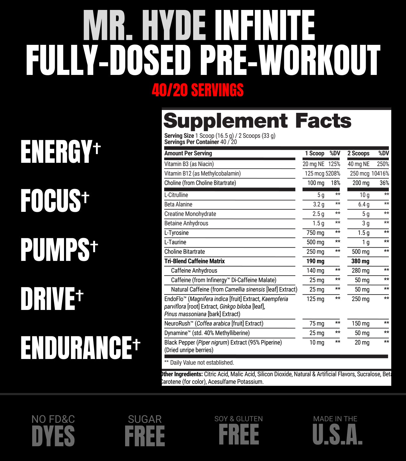 Mr. Hyde Infinite Fully Dosed Pre-Workout 1-Serve