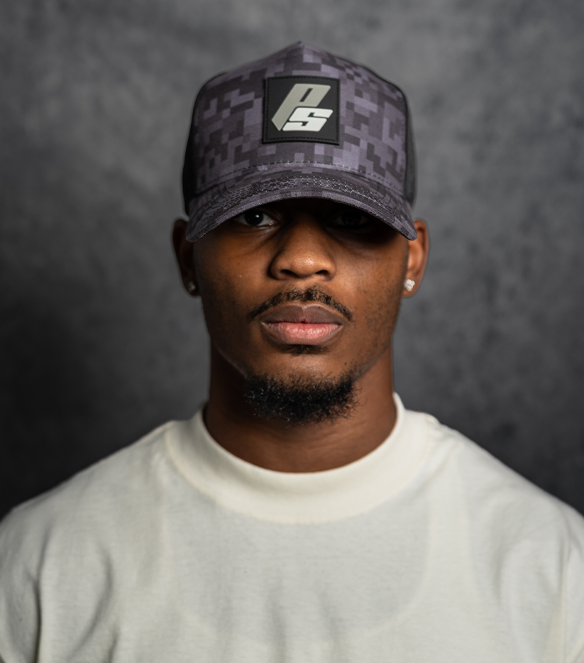 PS Performance Trucker Hat-Camo Black