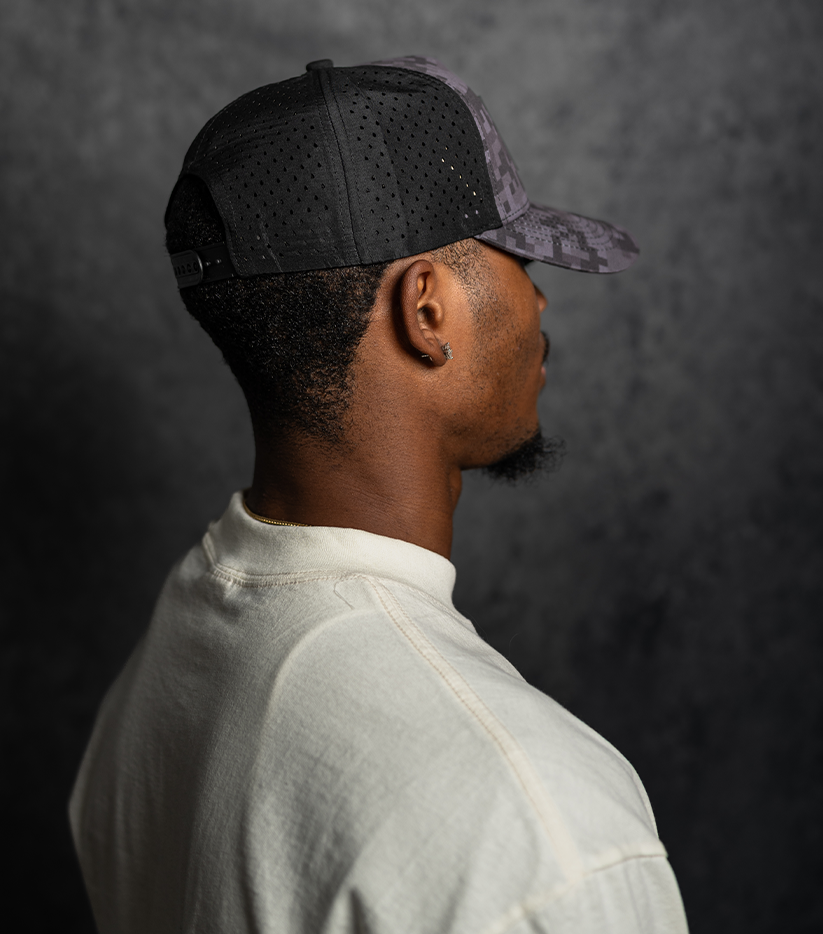 PS Performance Trucker Hat-Camo Black