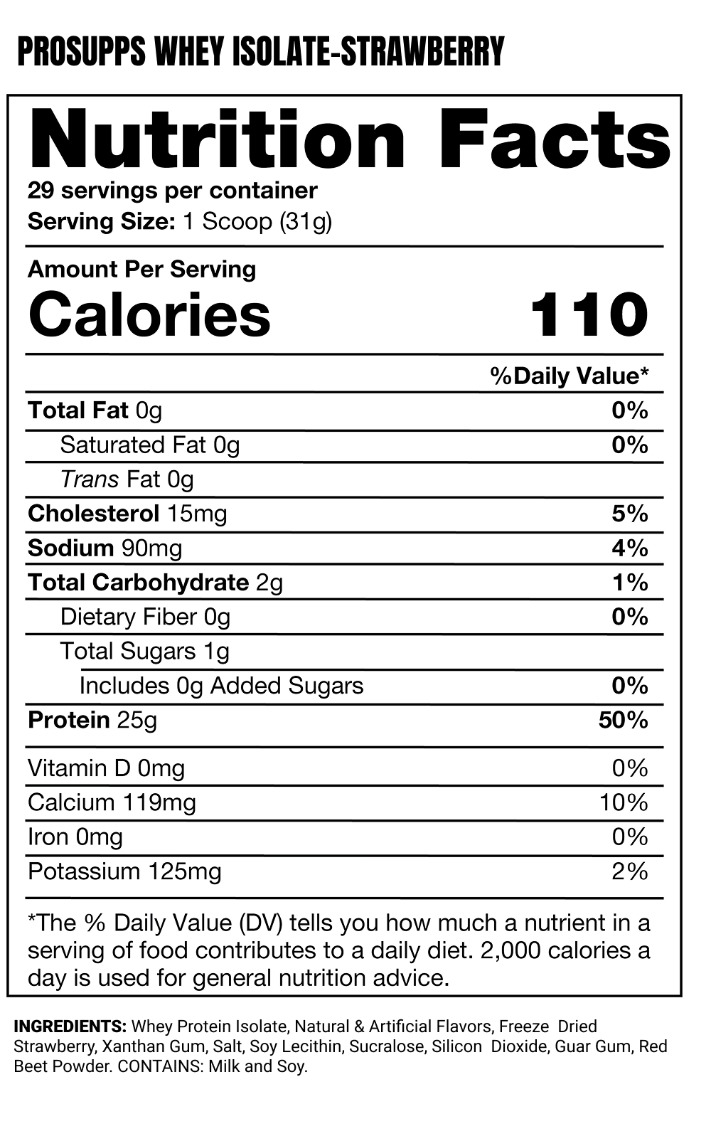 Isolate Protein Supplement Facts - Panel 3